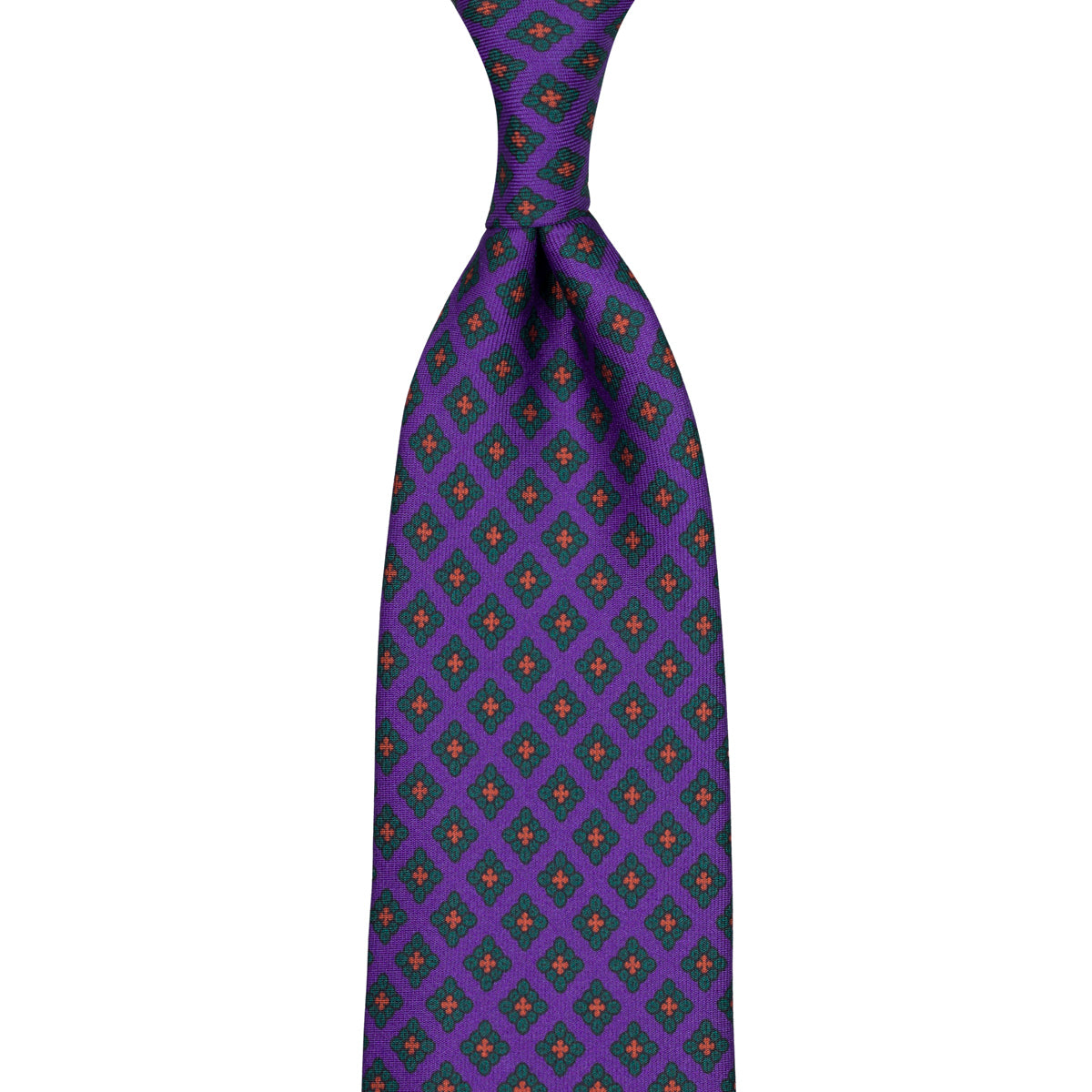 Ancient Madder Silk Tie - Purple - Hand-Rolled