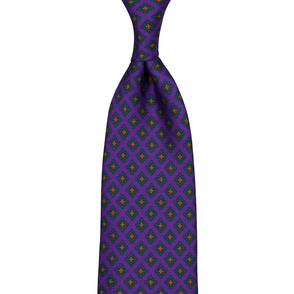 Ancient Madder Silk Tie - Purple - Hand-Rolled