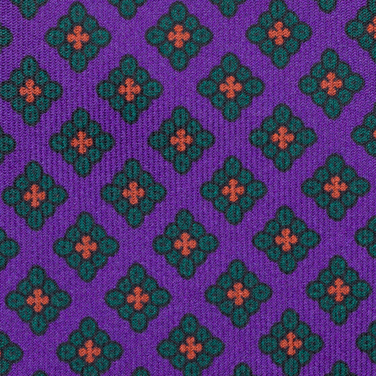 Ancient Madder Silk Tie - Purple - Hand-Rolled