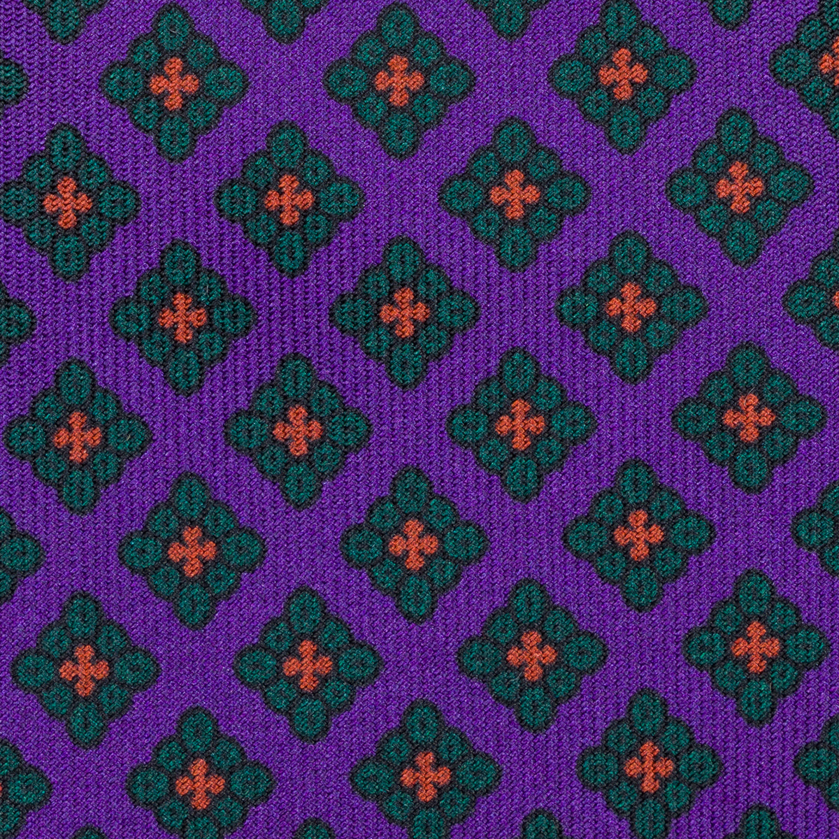 Ancient Madder Silk Tie - Purple - Hand-Rolled