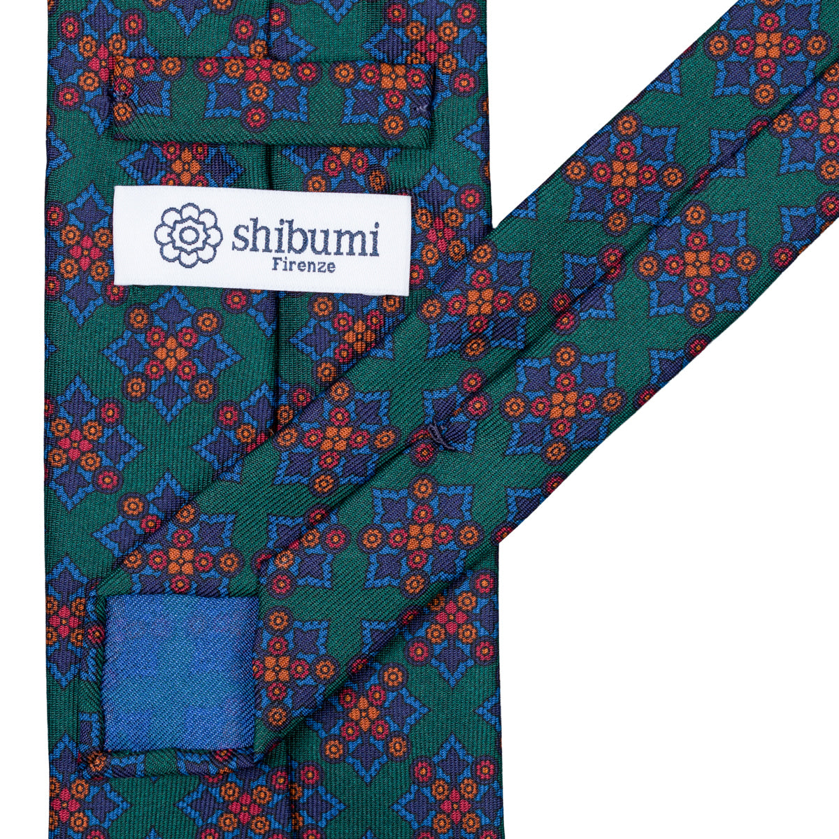 Ancient Madder Silk Tie - Forest - Hand-Rolled