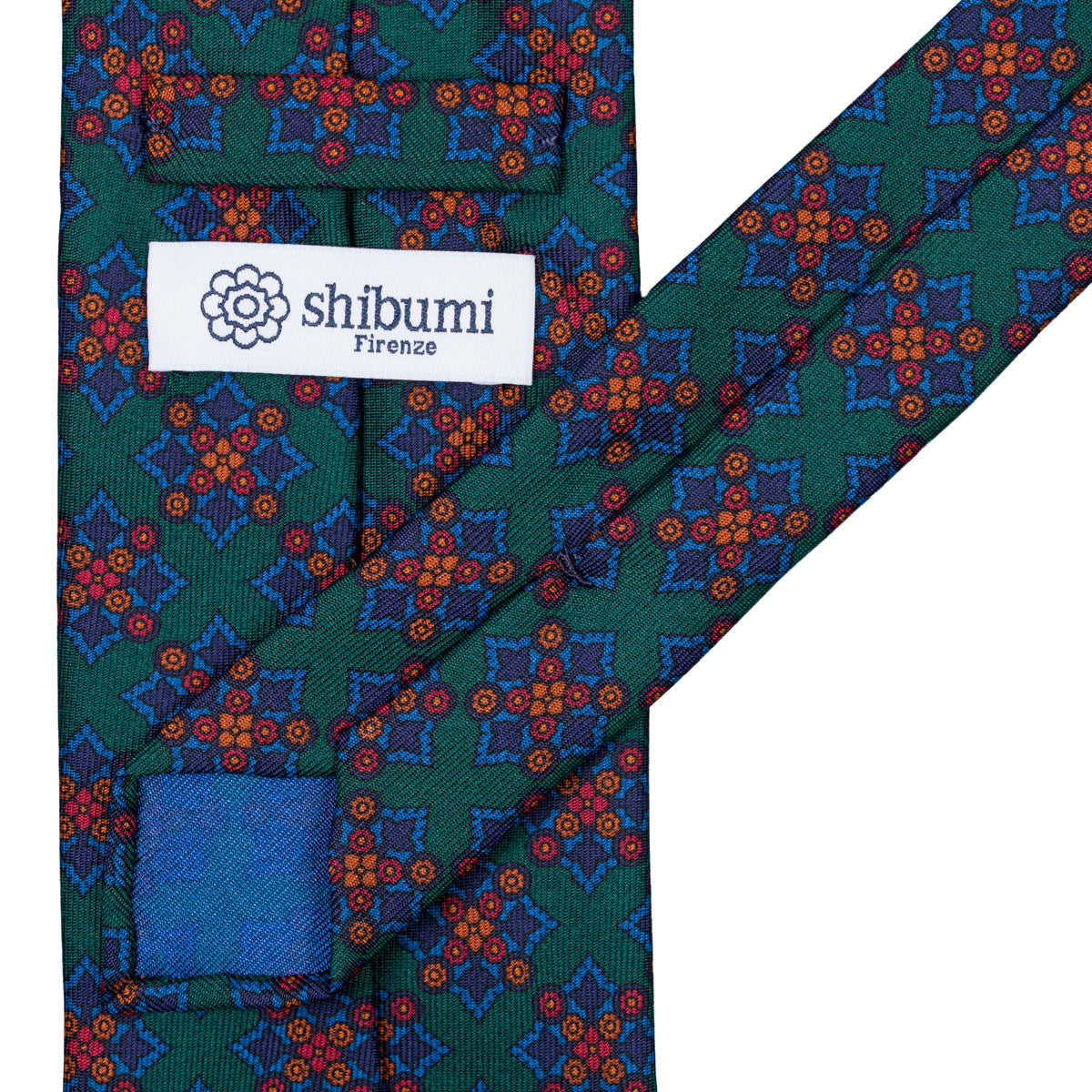 Ancient Madder Silk Tie - Forest - Hand-Rolled