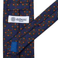 Ancient Madder Silk Tie - Navy - Hand-Rolled