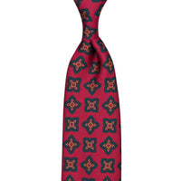 Ancient Madder Silk Tie - Cherry - Hand-Rolled