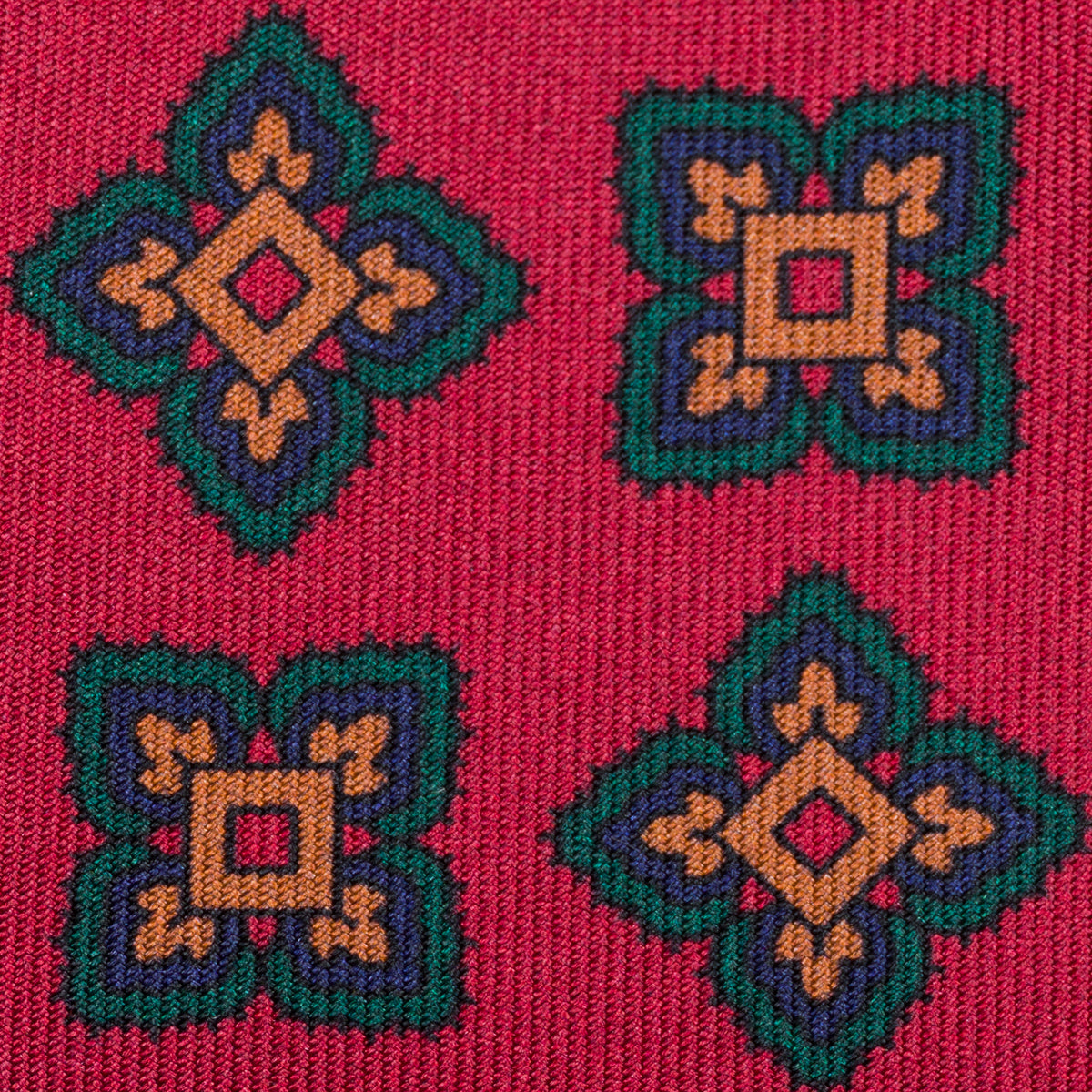 Ancient Madder Silk Tie - Cherry - Hand-Rolled
