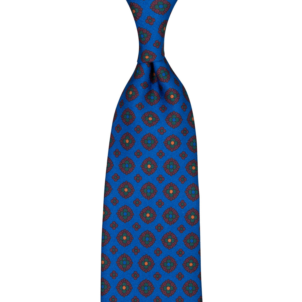 Ancient Madder Silk Tie - Madder Blue - Hand-Rolled