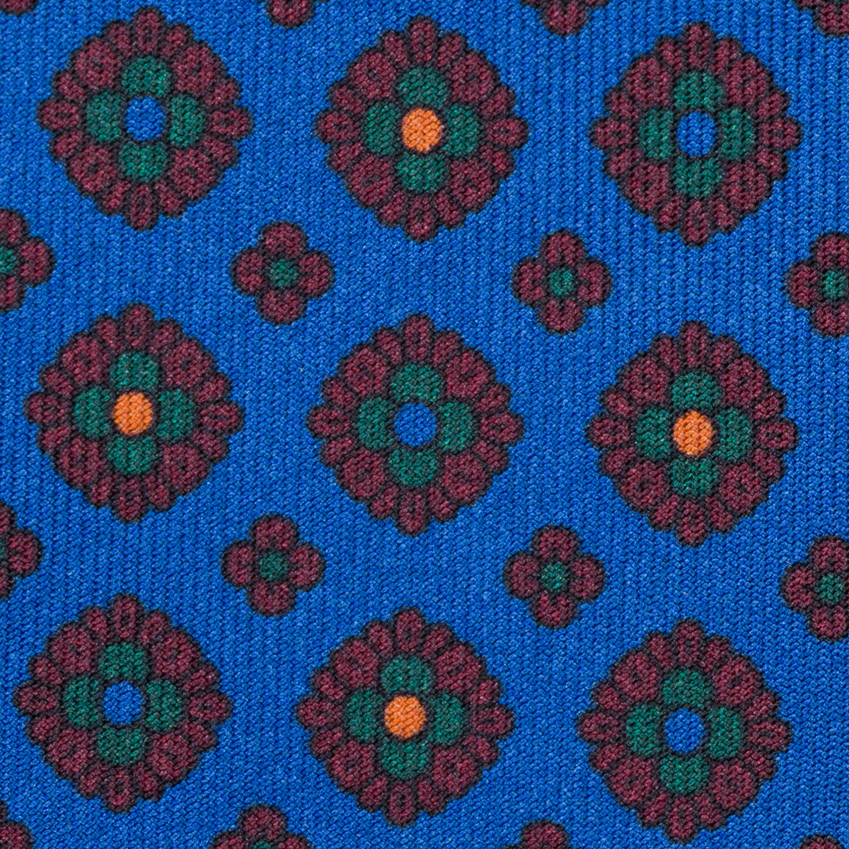 Ancient Madder Silk Tie - Madder Blue - Hand-Rolled