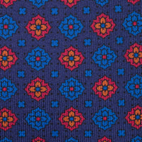 Ancient Madder Silk Tie - Navy - Hand-Rolled