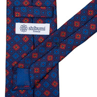 Ancient Madder Silk Tie - Navy - Hand-Rolled