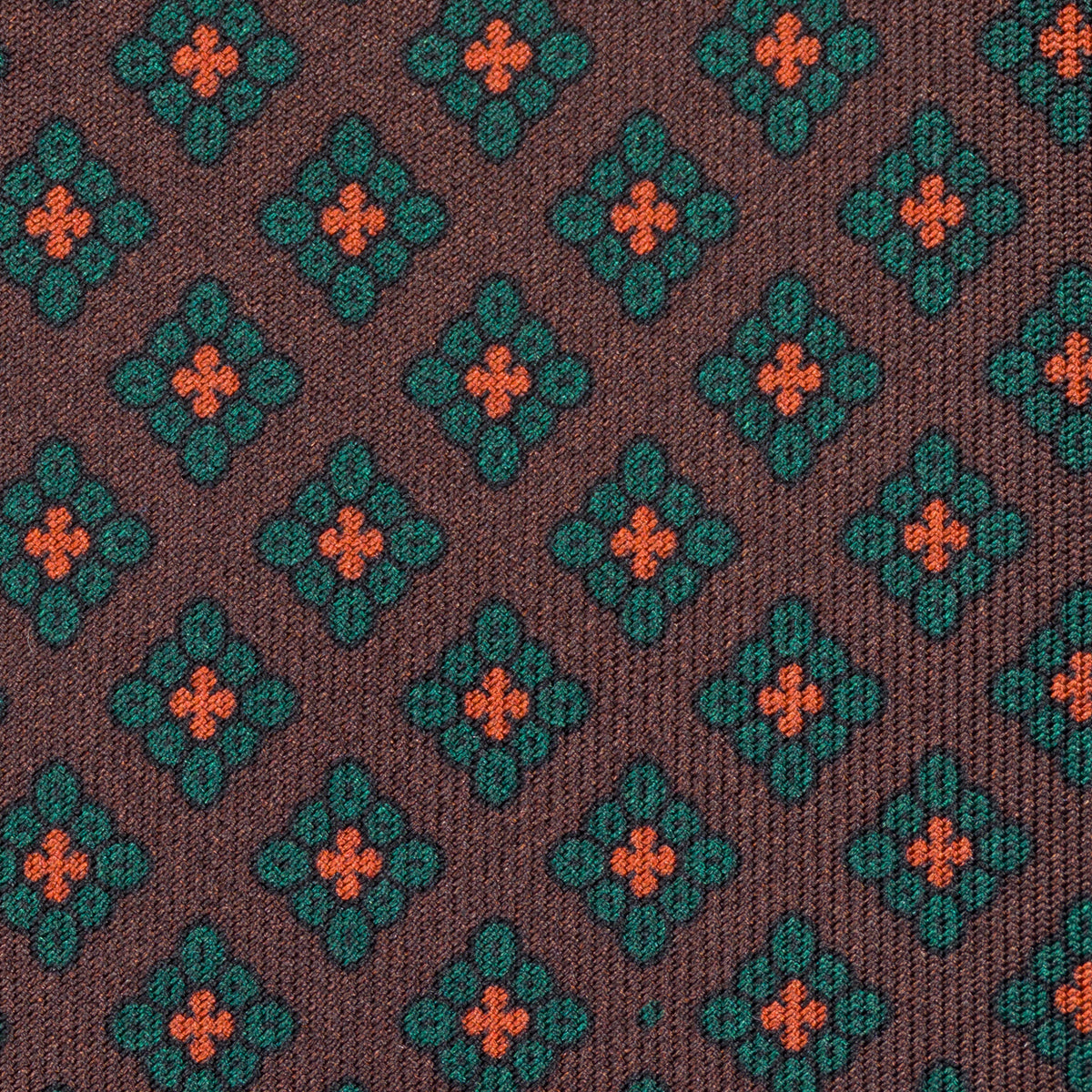 Ancient Madder Silk Tie - Brown - Hand-Rolled