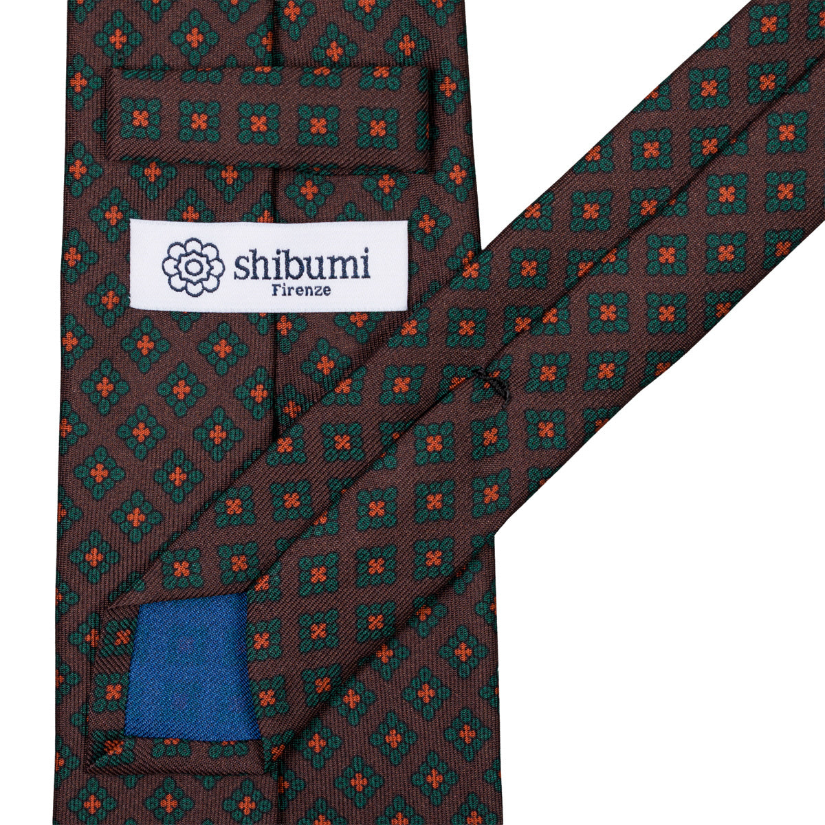 Ancient Madder Silk Tie - Brown - Hand-Rolled