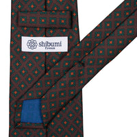 Ancient Madder Silk Tie - Brown - Hand-Rolled