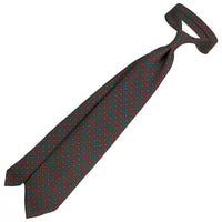 Ancient Madder Silk Tie - Brown - Hand-Rolled