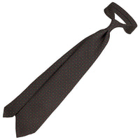 Ancient Madder Silk Tie - Brown - Hand-Rolled