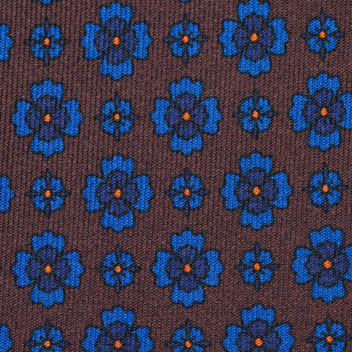 Ancient Madder Silk Tie - Brown - Hand-Rollled
