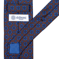 Ancient Madder Silk Tie - Brown - Hand-Rollled