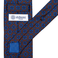 Ancient Madder Silk Tie - Brown - Hand-Rollled