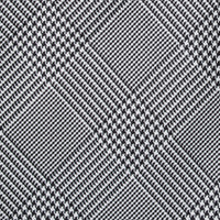 Glencheck Woven Silk Tie - Black / White - Self-Tipped
