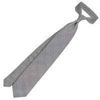 Glencheck Woven Silk Tie - Black / White - Self-Tipped