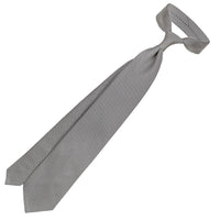Houndstooth Silk Tie - Black / White - Hand-Rolled