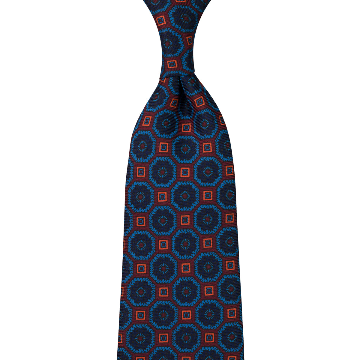 Ancient Madder Silk Tie - Burgundy - Hand-Rolled