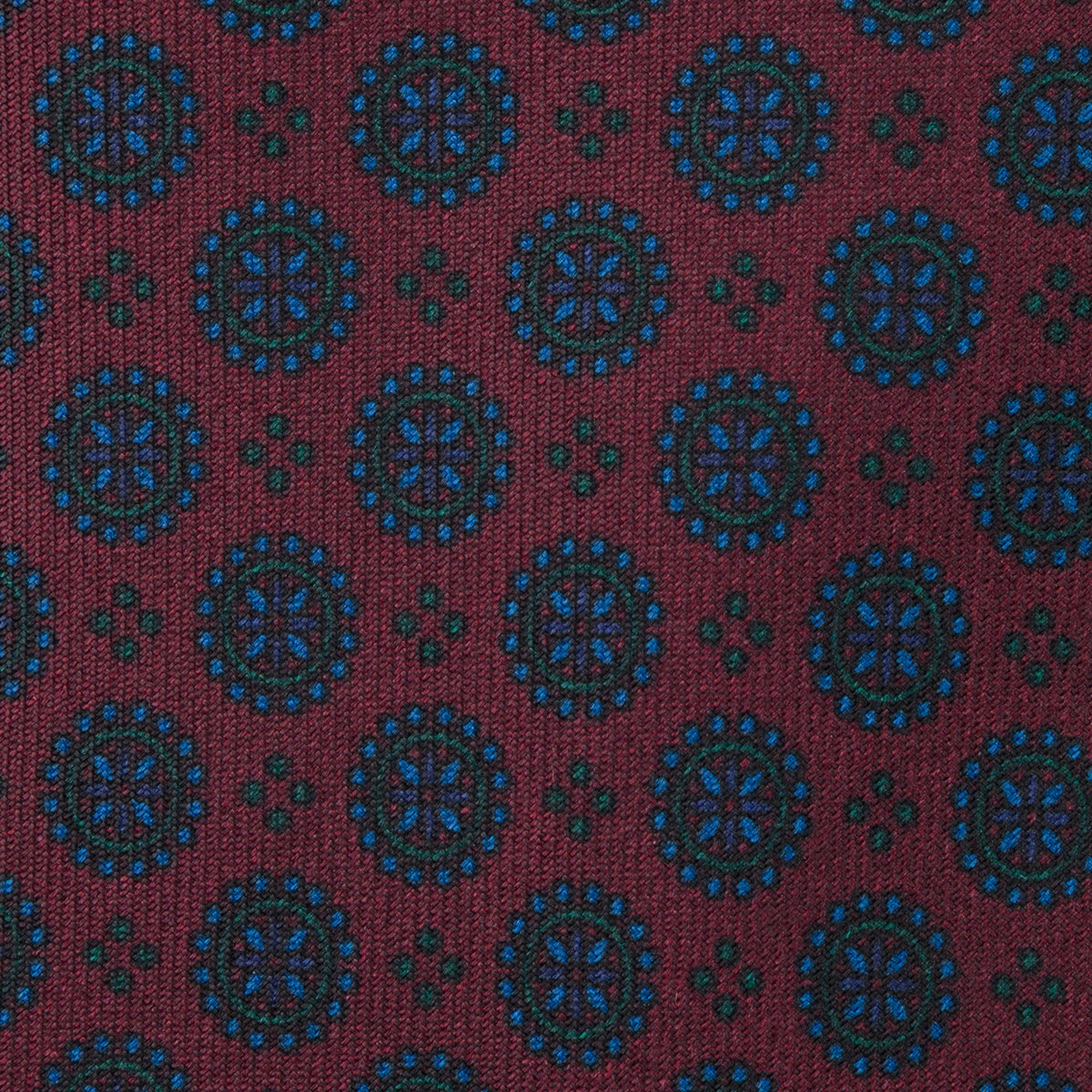 Ancient Madder Silk Tie - Burgundy - Hand-Rolled