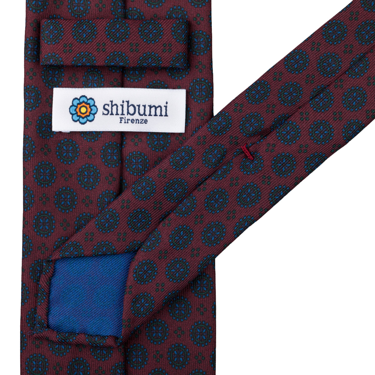Ancient Madder Silk Tie - Burgundy - Hand-Rolled