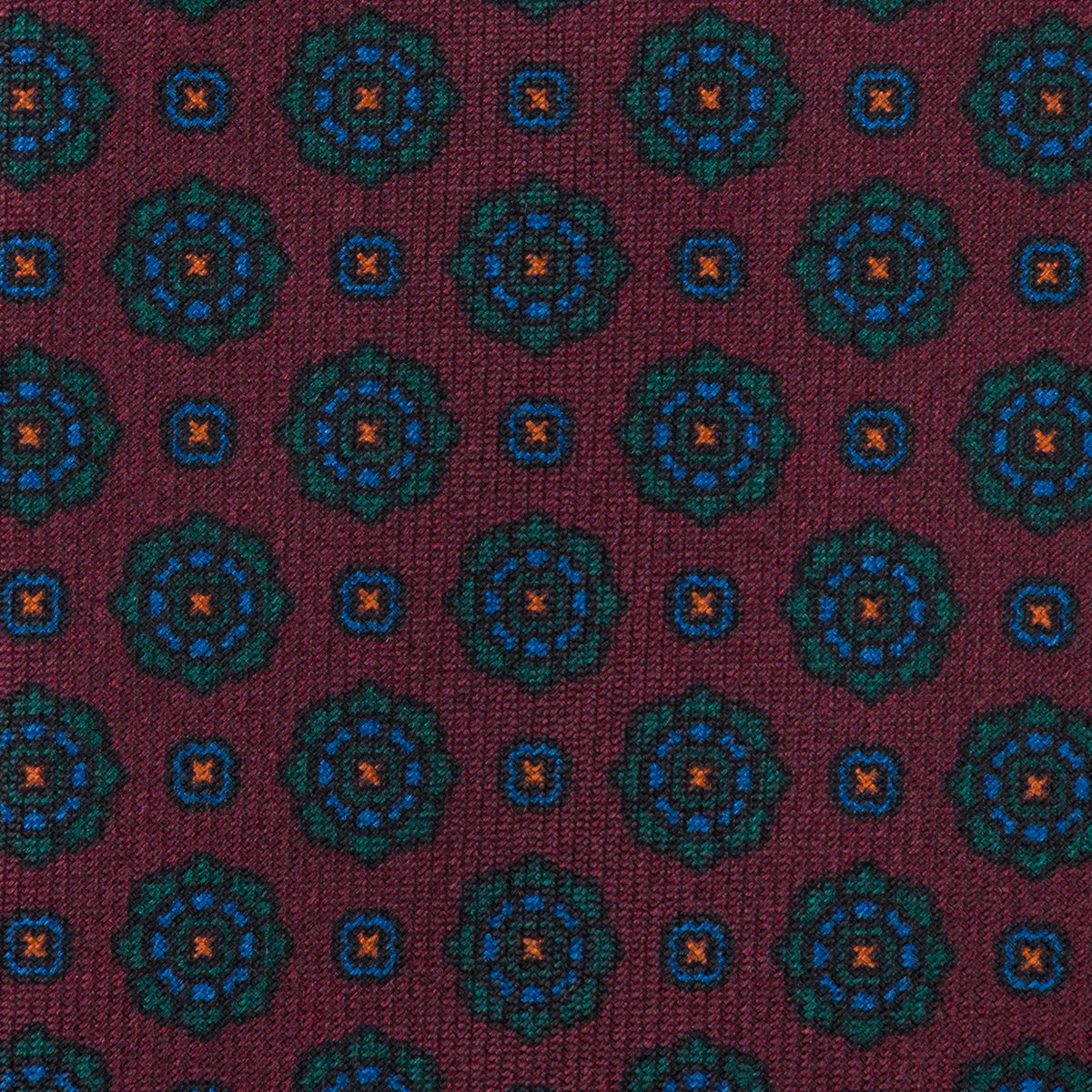 Ancient Madder Silk Tie - Burgundy - Hand-Rolled