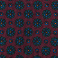 Ancient Madder Silk Tie - Burgundy - Hand-Rolled