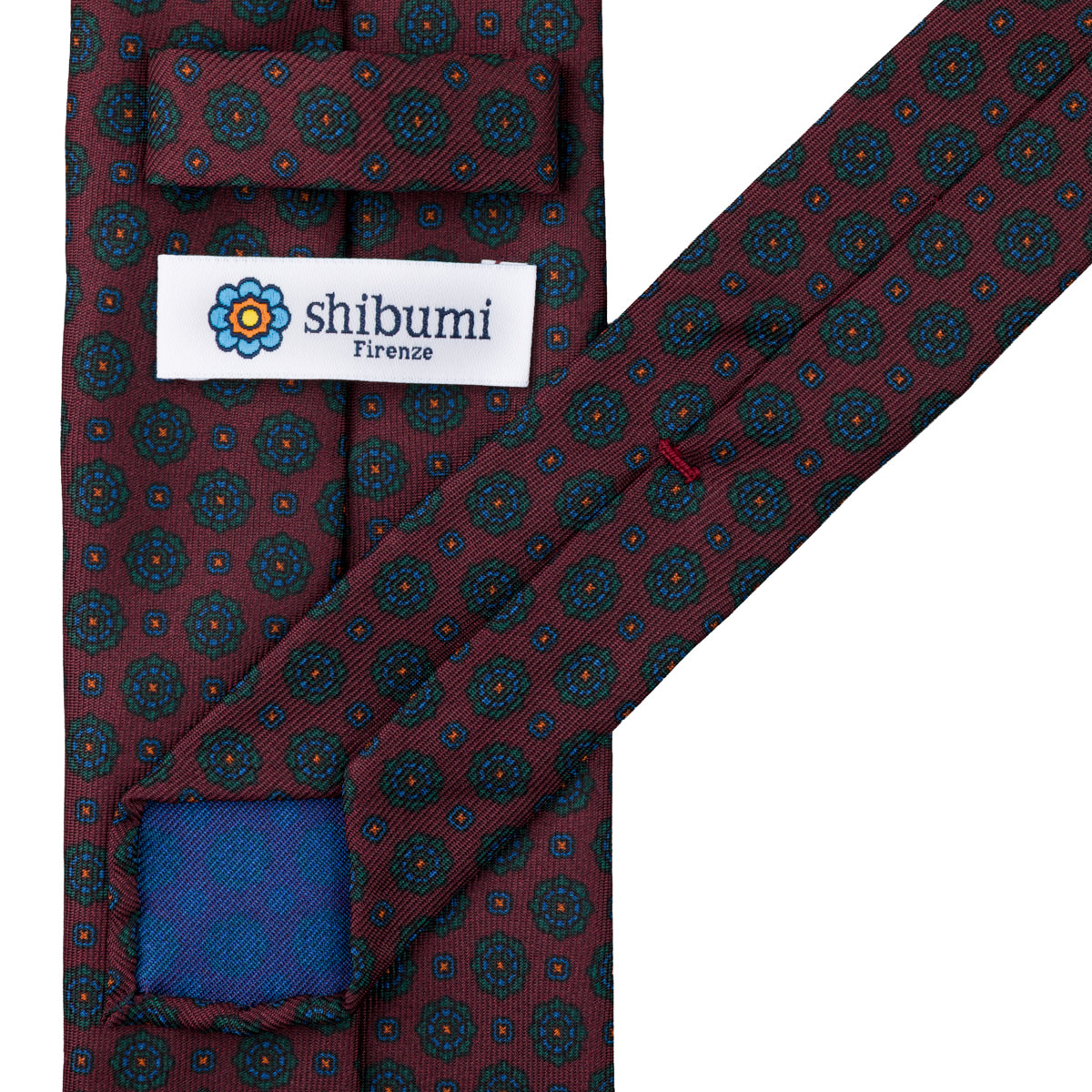 Ancient Madder Silk Tie - Burgundy - Hand-Rolled