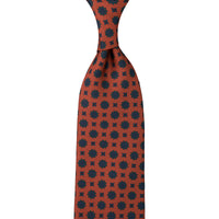 Ancient Madder Silk Tie - Terracotta - Hand-Rolled