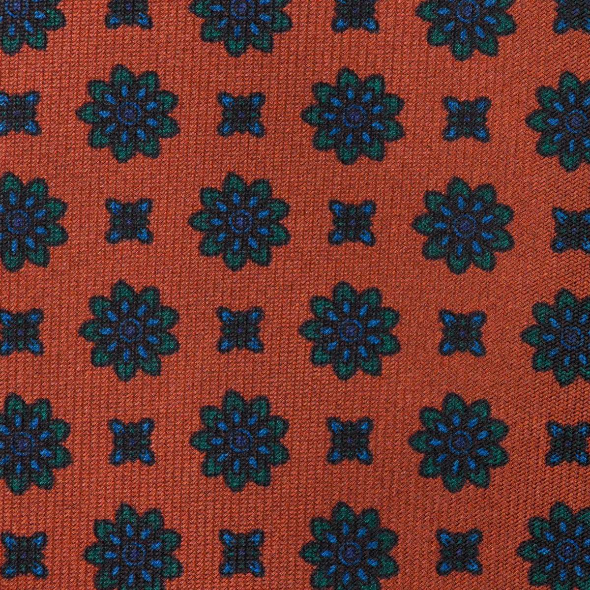 Ancient Madder Silk Tie - Terracotta - Hand-Rolled
