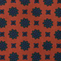 Ancient Madder Silk Tie - Terracotta - Hand-Rolled