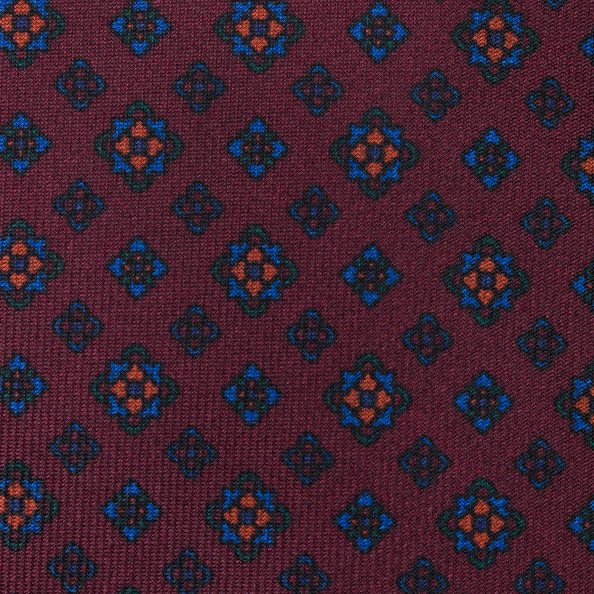 Ancient Madder Silk Tie - Burgundy - Hand-Rolled