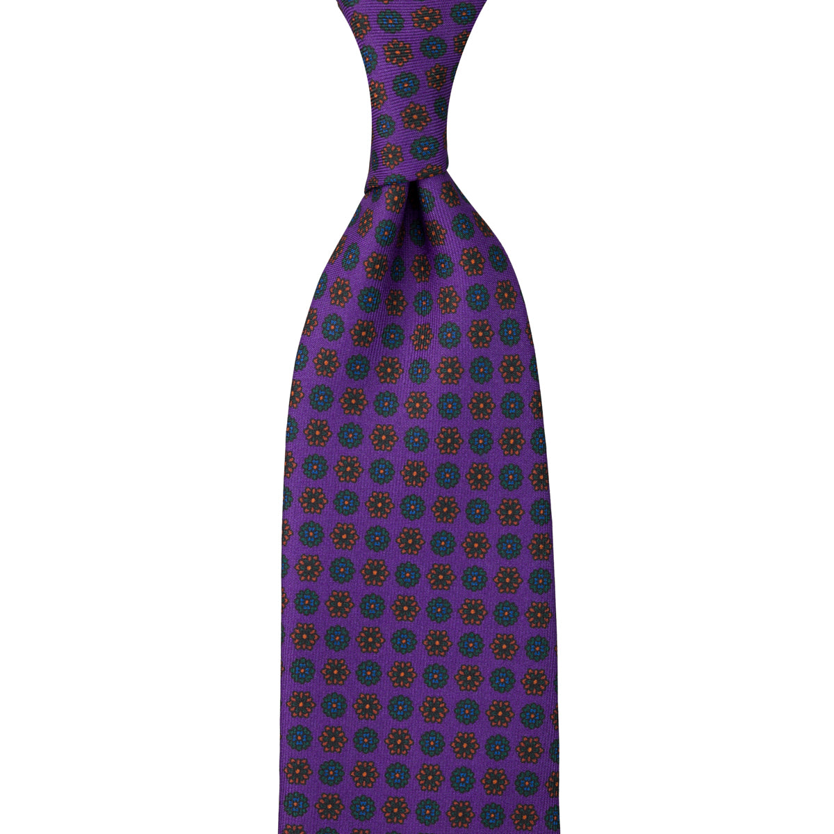 Ancient Madder Silk Tie - Purple - Hand-Rolled