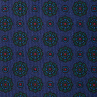 Ancient Madder Silk Tie - Navy - Hand-Rolled