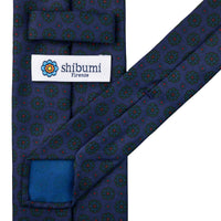 Ancient Madder Silk Tie - Navy - Hand-Rolled
