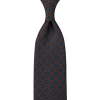 Ancient Madder Silk Tie - Chocolate - Hand-Rolled