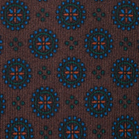 Ancient Madder Silk Tie - Chocolate - Hand-Rolled