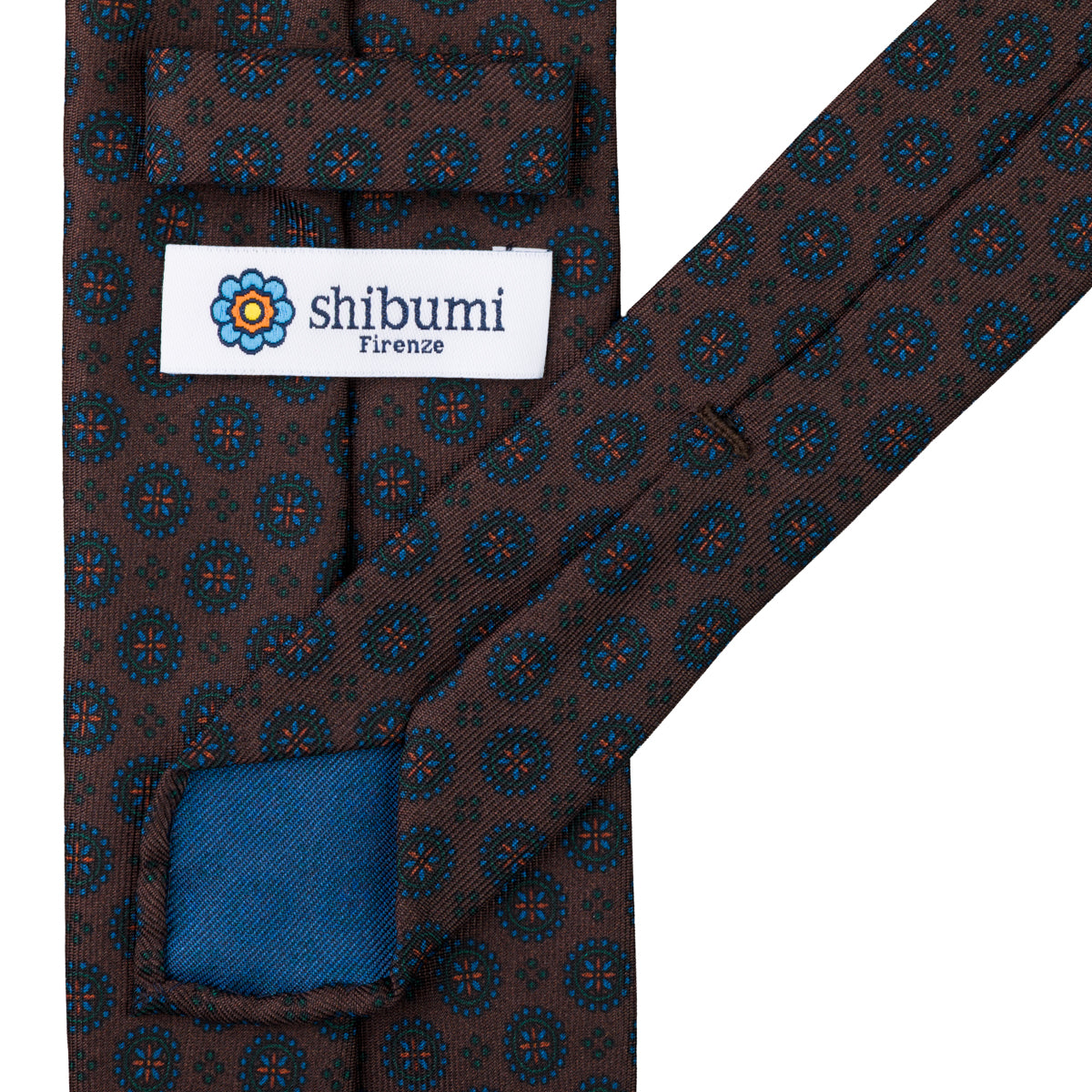 Ancient Madder Silk Tie - Chocolate - Hand-Rolled