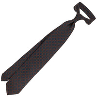 Ancient Madder Silk Tie - Chocolate - Hand-Rolled