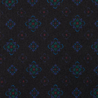 Ancient Madder Silk Tie - Black - Hand-Rolled