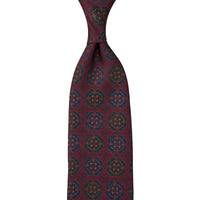 Ancient Madder Silk Tie - Burgundy - Hand-Rolled