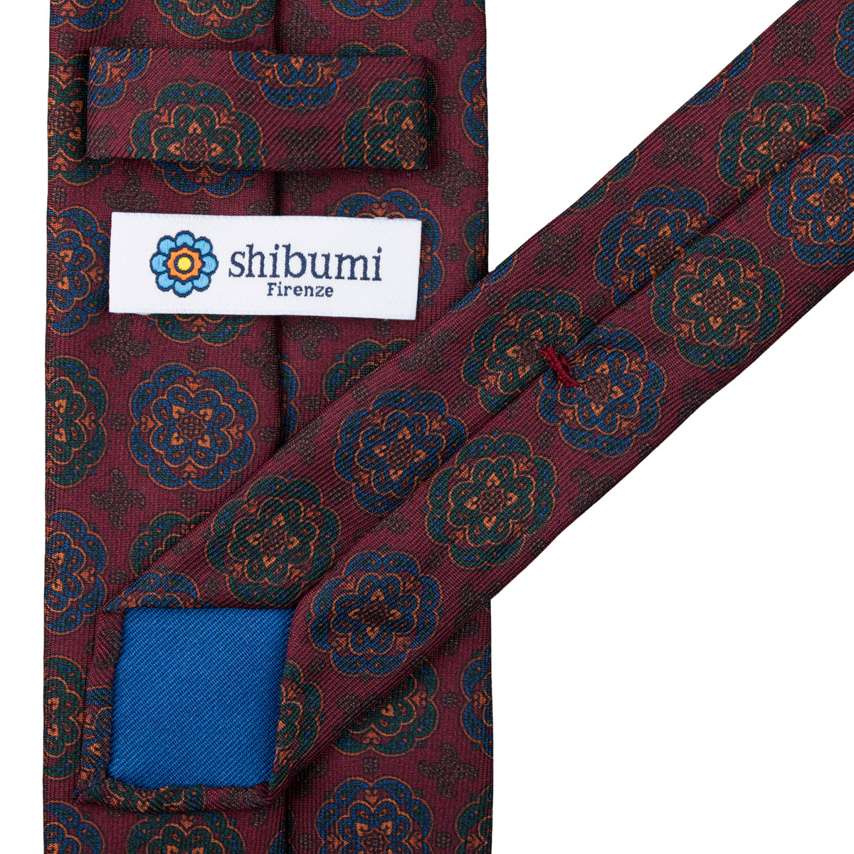 Ancient Madder Silk Tie - Burgundy - Hand-Rolled