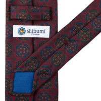 Ancient Madder Silk Tie - Burgundy - Hand-Rolled