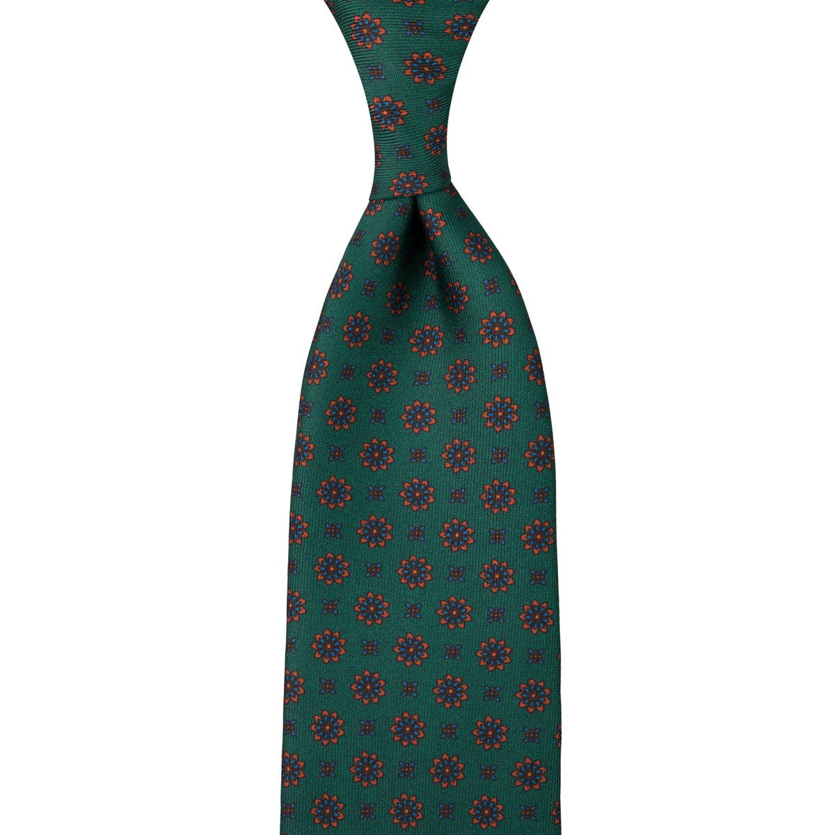 Ancient Madder Silk Tie - Forest - Hand-Rolled