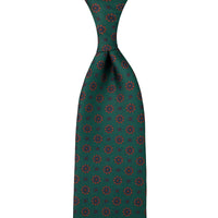 Ancient Madder Silk Tie - Forest - Hand-Rolled