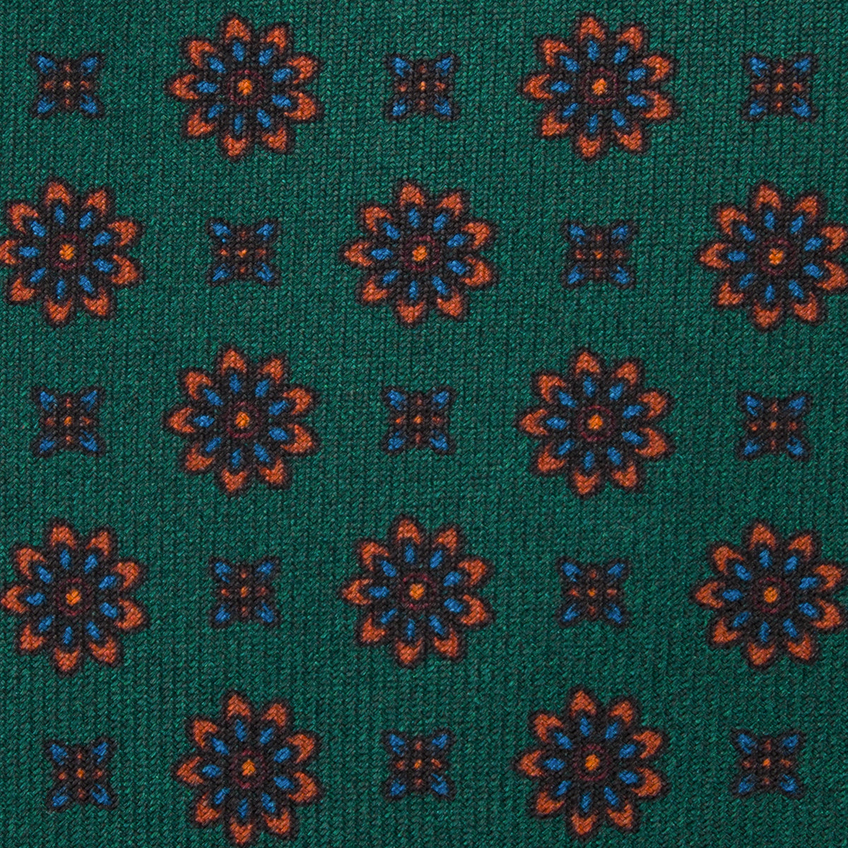 Ancient Madder Silk Tie - Forest - Hand-Rolled