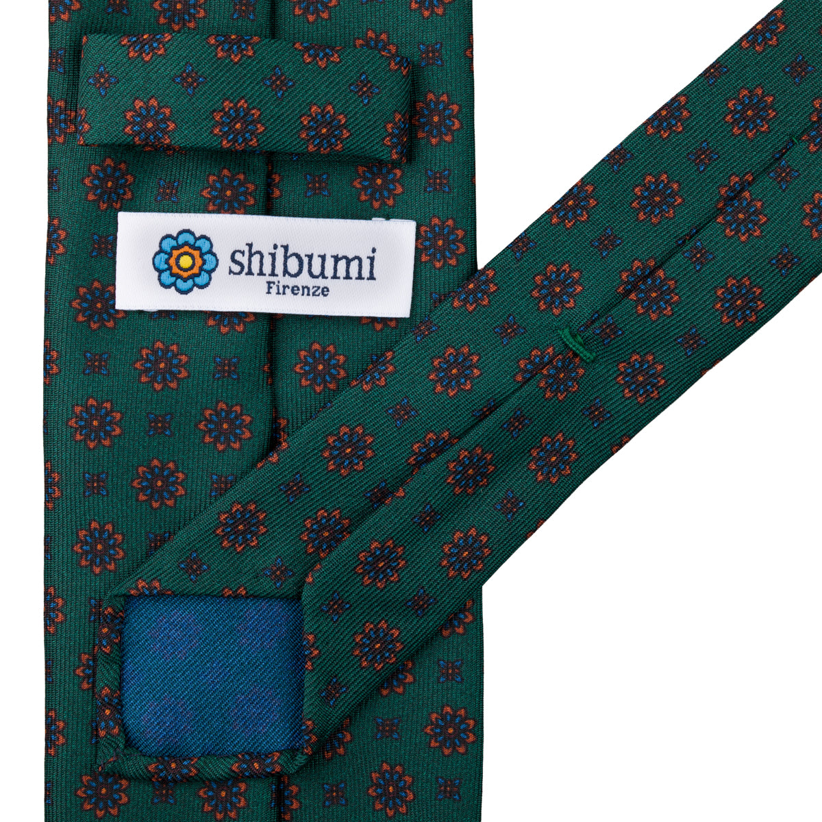 Ancient Madder Silk Tie - Forest - Hand-Rolled