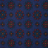 Ancient Madder Silk Tie - Navy - Hand-Rolled